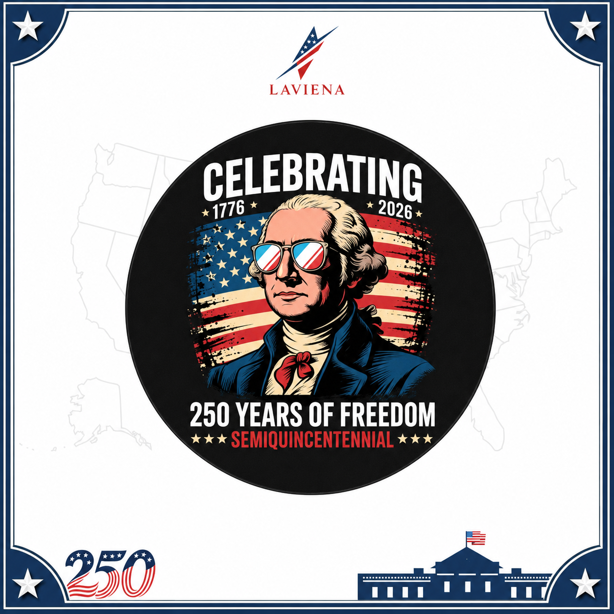Laviena USA 250th Anniversary Commemorative Brooch Pin Collection