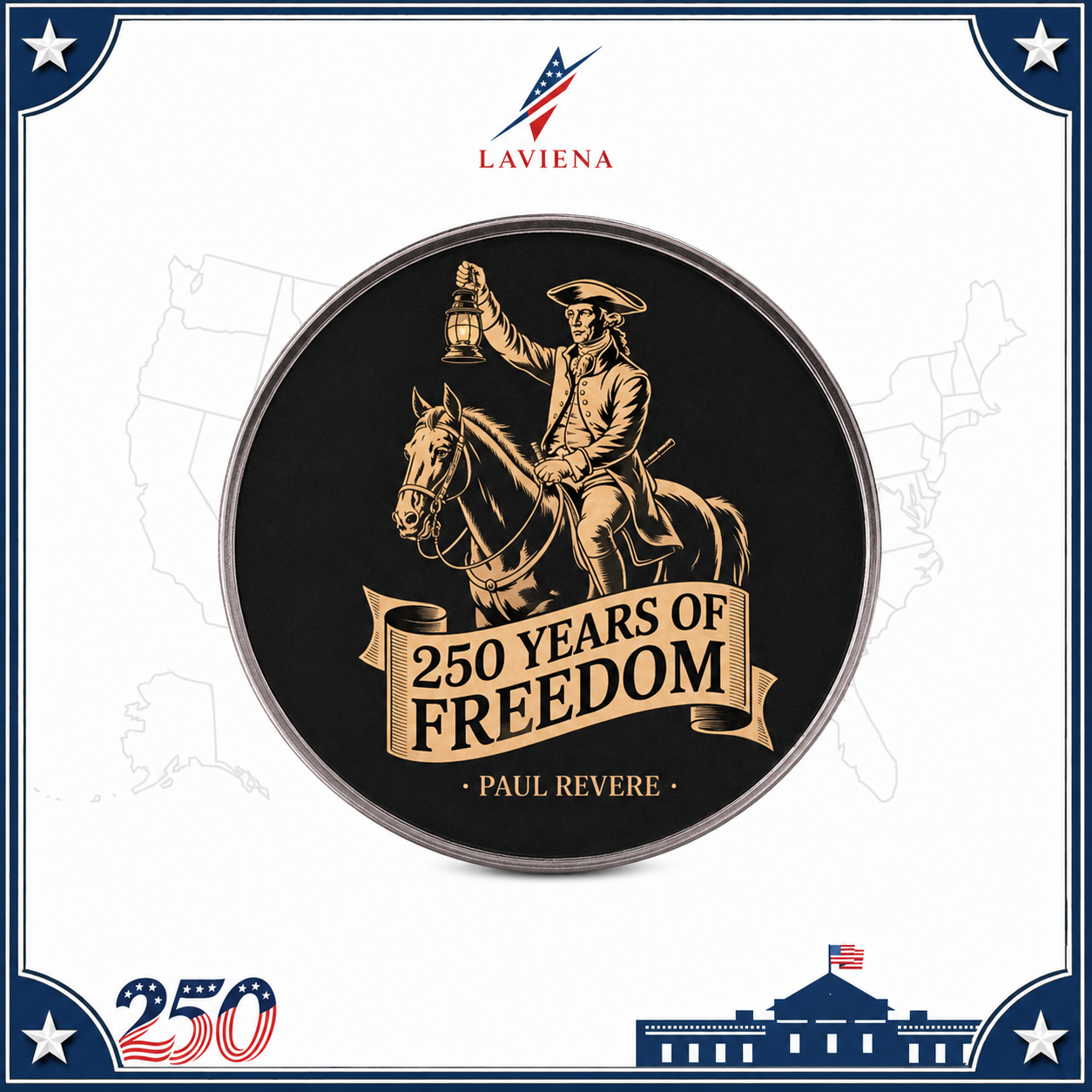 Laviena USA 250th Anniversary Commemorative Brooch Pin Collection