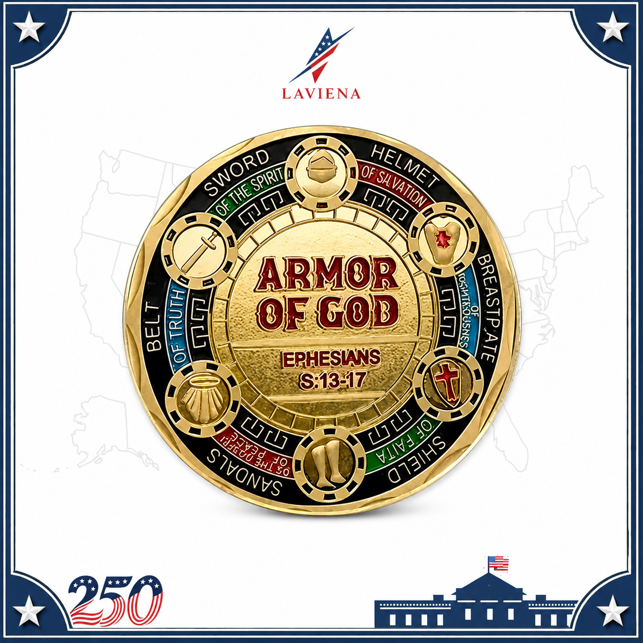 Laviena USA 250th Anniversary Commemorative Brooch Pin Collection