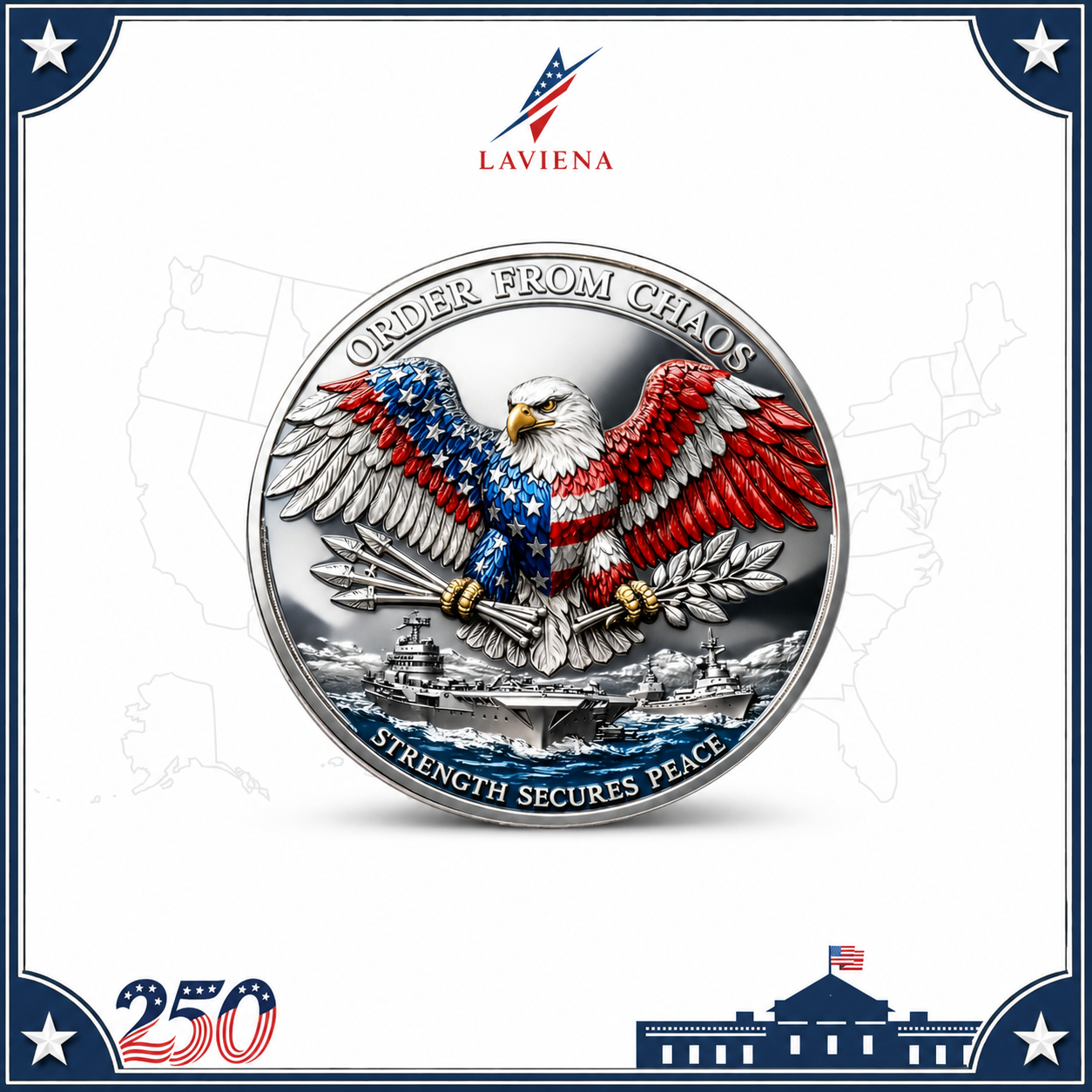 Laviena USA 250th Anniversary Commemorative Brooch Pin Collection