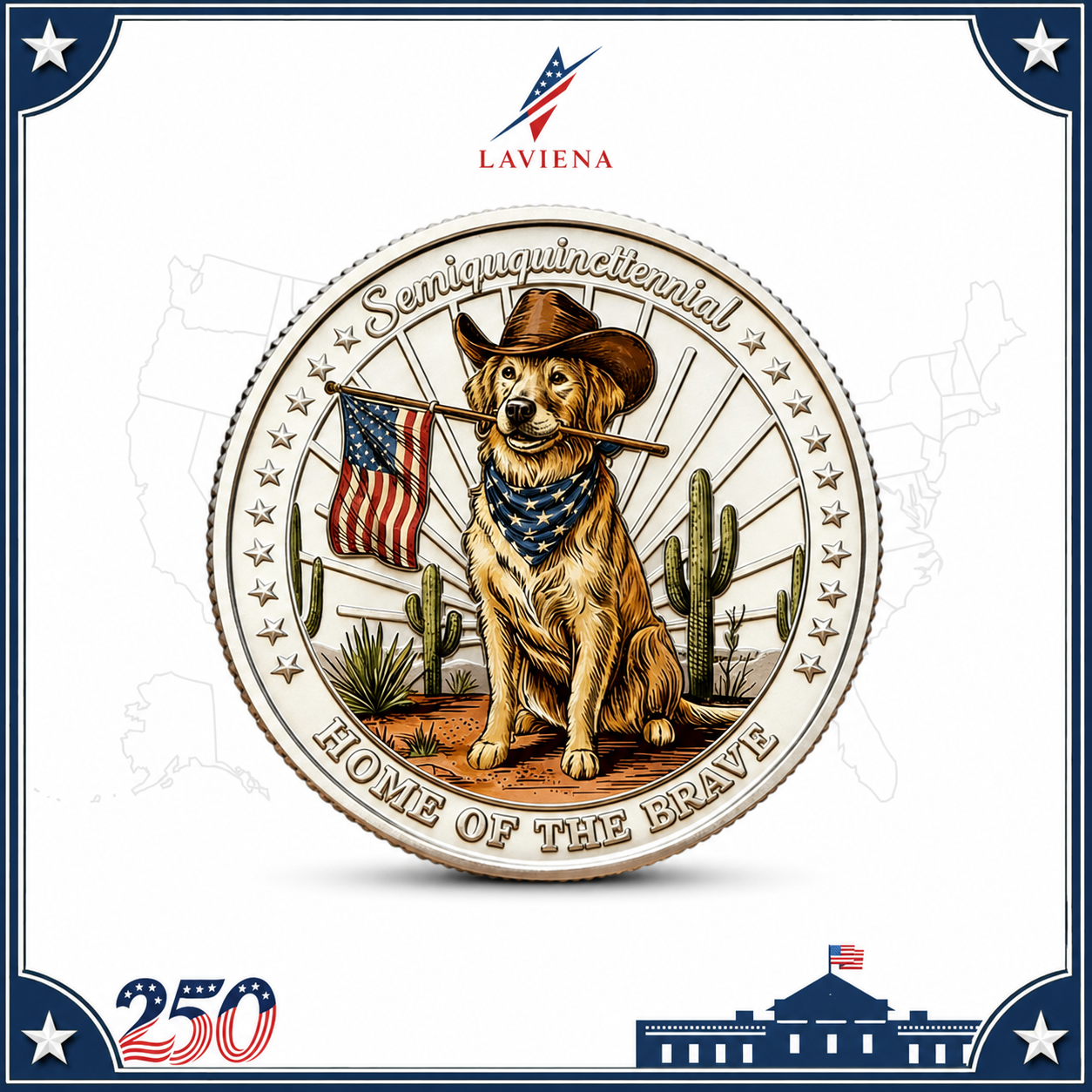 Laviena USA 250th Anniversary Patriotic Commemorative Coin Collection