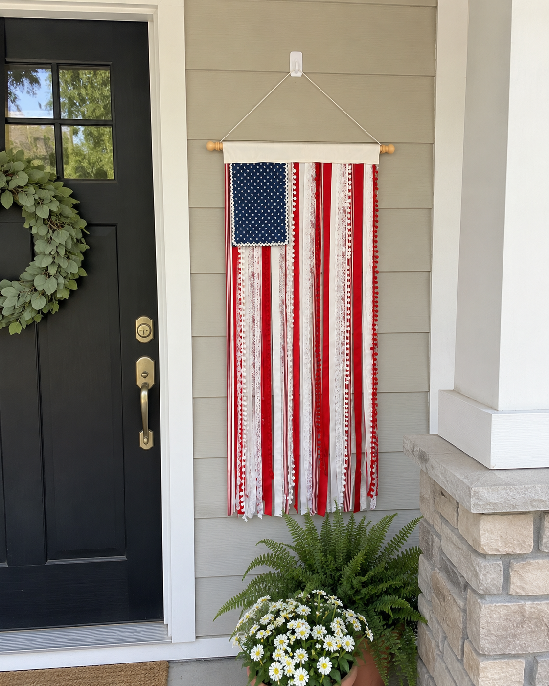 Laviena USA 250th Anniversary Patriotic Flag Wall Hanging Banner