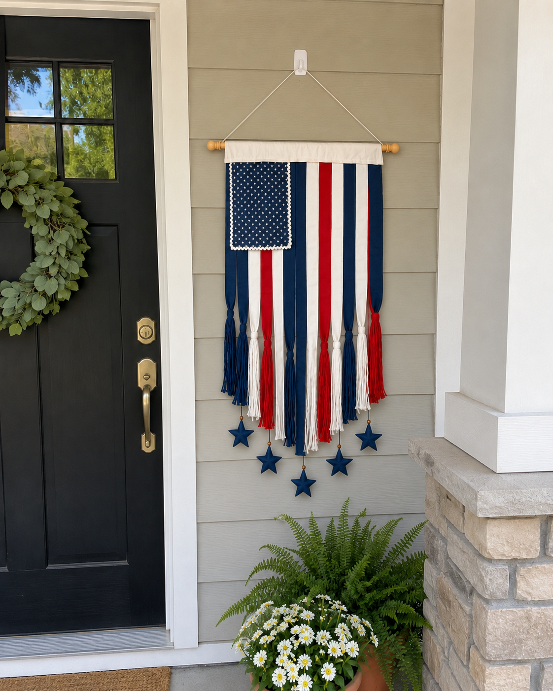 Laviena USA 250th Anniversary Patriotic Flag Wall Hanging Banner