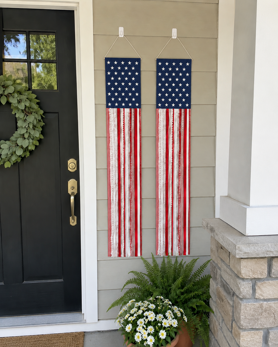 Laviena USA 250th Anniversary Patriotic Flag Wall Hanging Banner