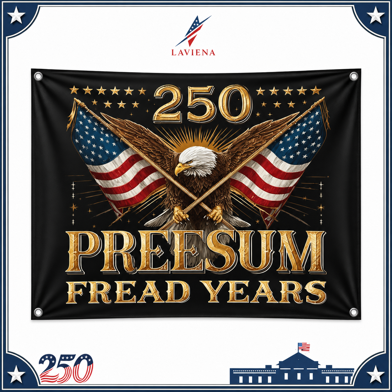 Laviena USA 250th Anniversary Patriotic Photography Backdrop Cloth Collection