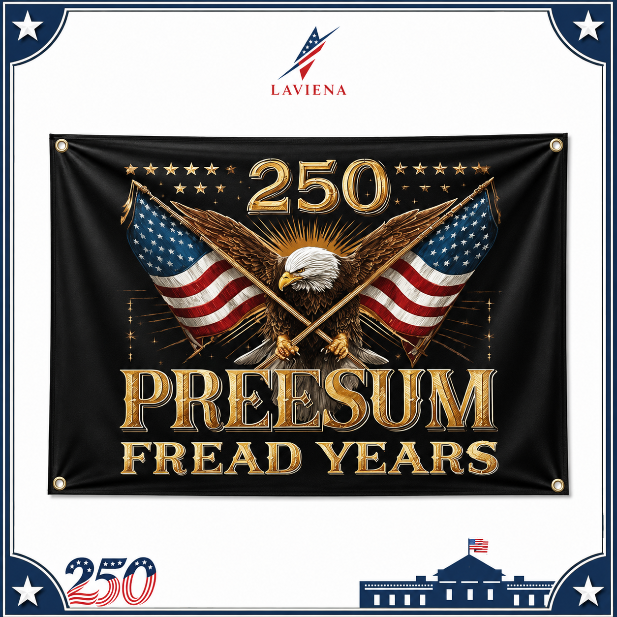 Laviena USA 250th Anniversary Patriotic Photography Backdrop Cloth Collection
