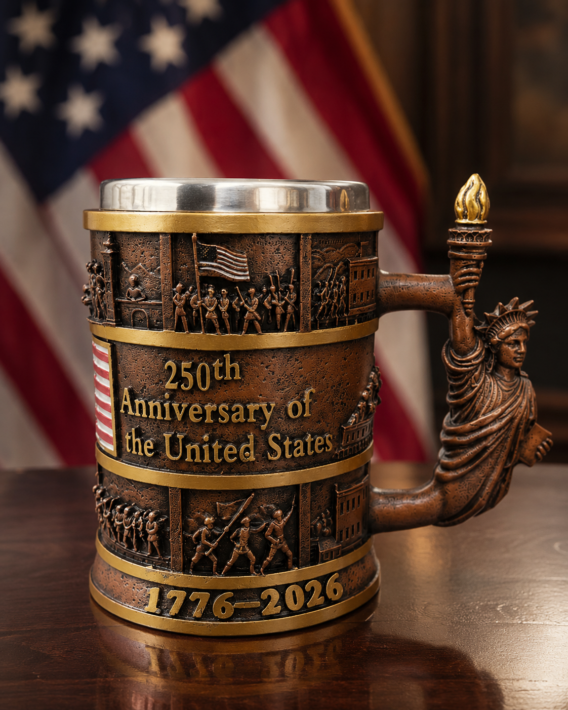 Laviena Statue of Liberty Torch USA 250th Anniversary Mug