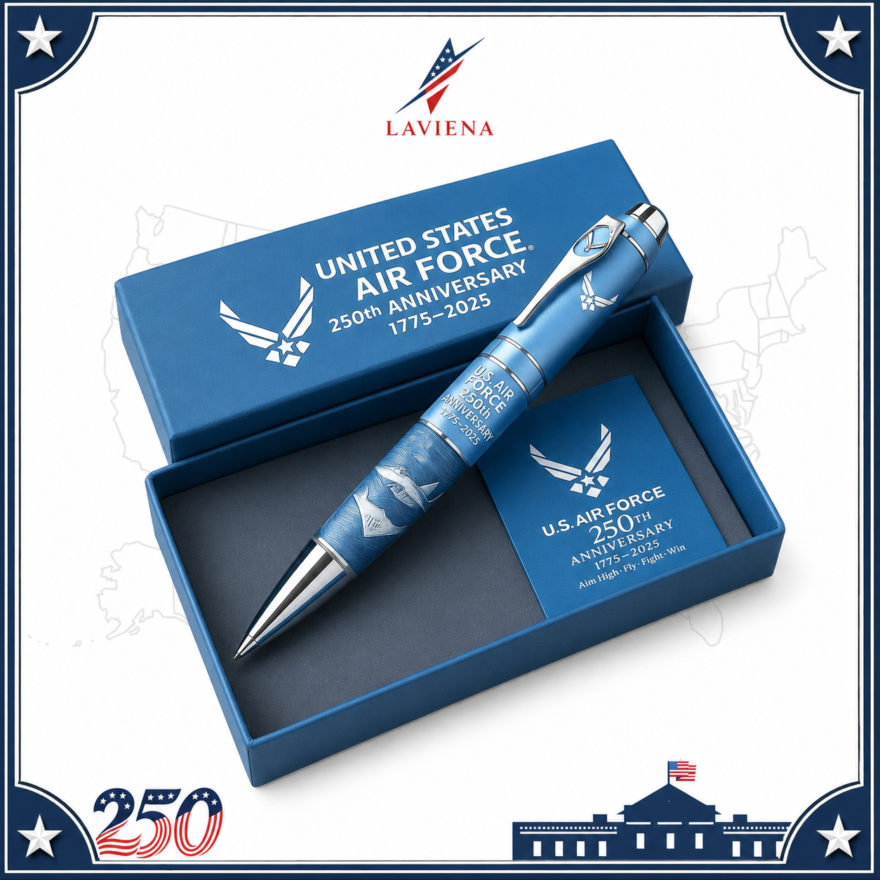 Laviena America 250th Anniversary Metal Commemorative Pen