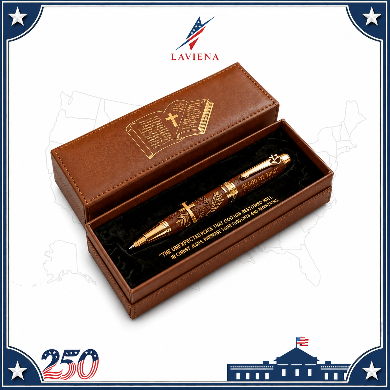 Laviena America 250th Anniversary Metal Commemorative Pen