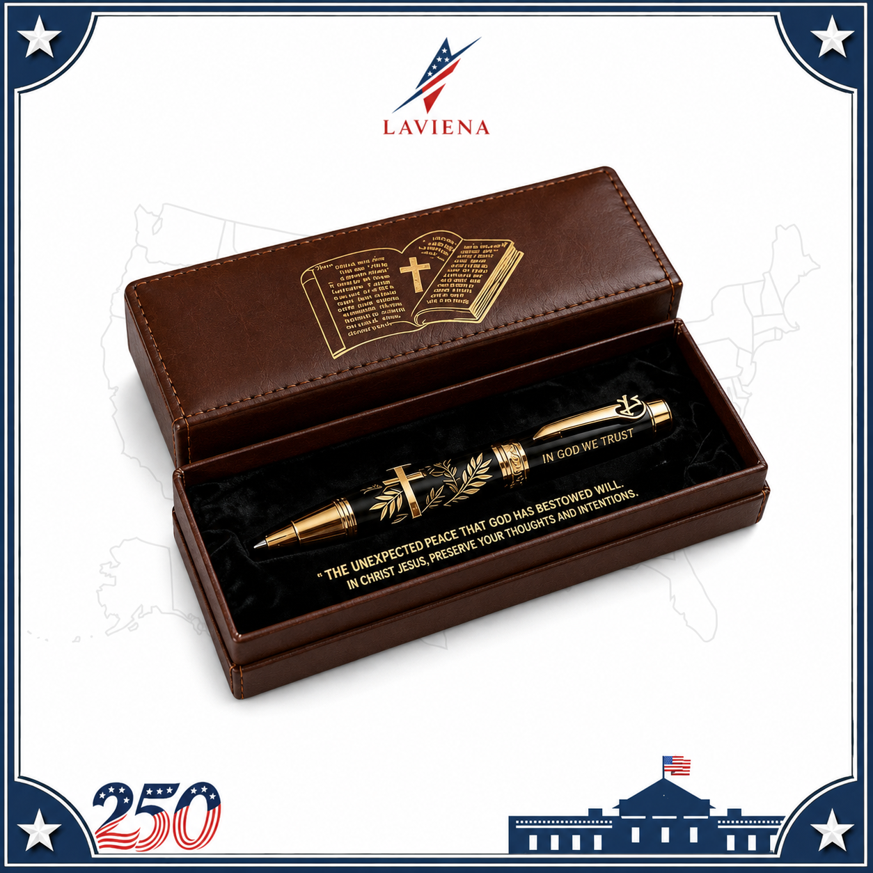 Laviena America 250th Anniversary Metal Commemorative Pen