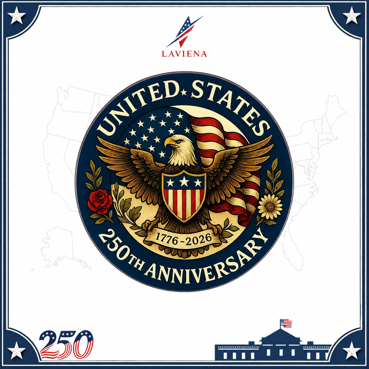 Laviena USA 250th Anniversary Commemorative Brooch Pin Collection