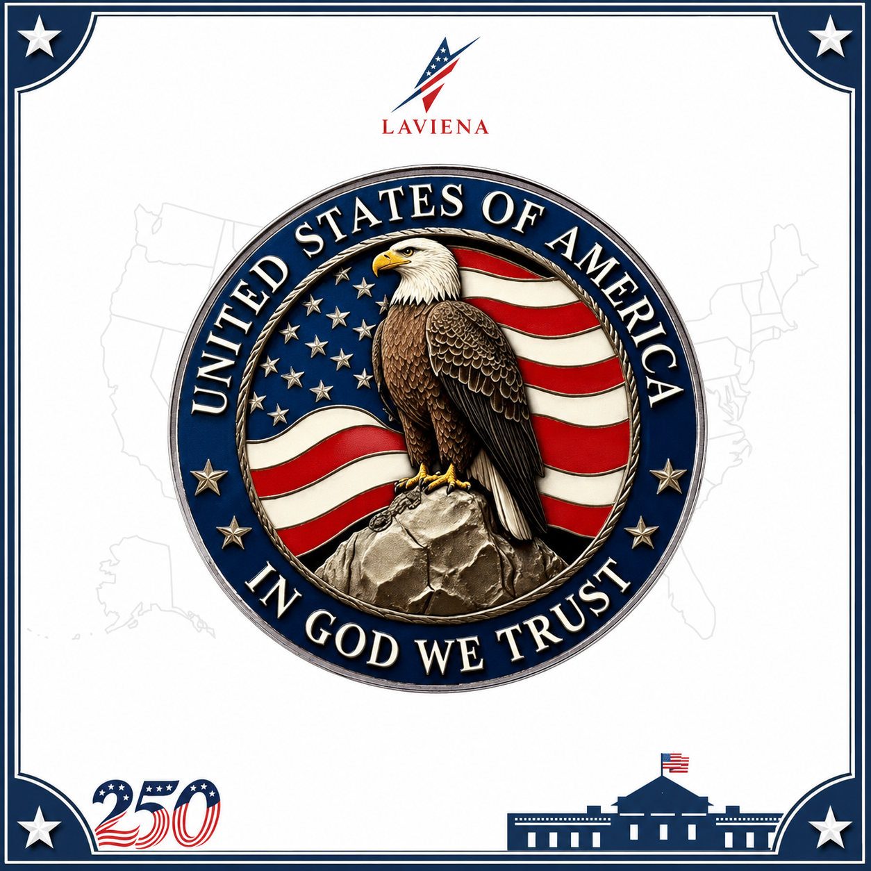 Laviena USA 250th Anniversary Commemorative Brooch Pin Collection