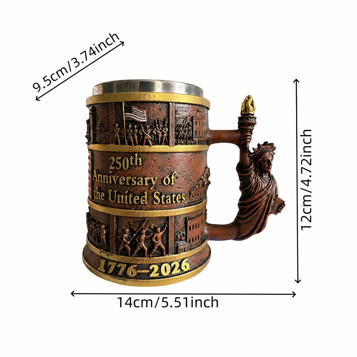 Laviena Statue of Liberty Torch USA 250th Anniversary Mug