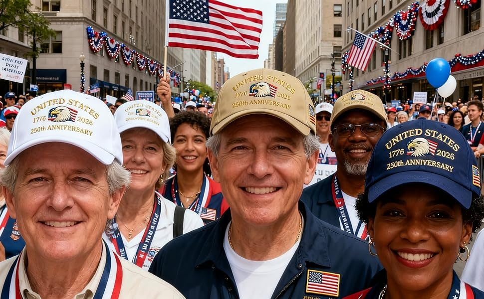 Laviena Eagle & Liberty USA 250th Anniversary Embroidered Cap