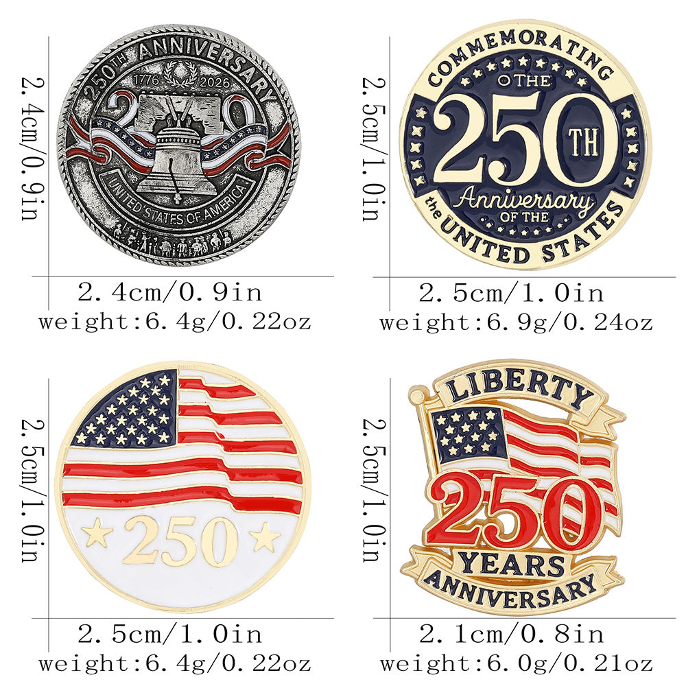 Laviena USA 250th Veteran Memorial Commemorative Brooch